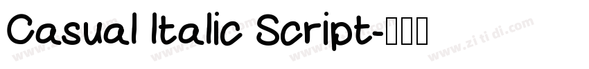 Casual ltalic Script字体转换